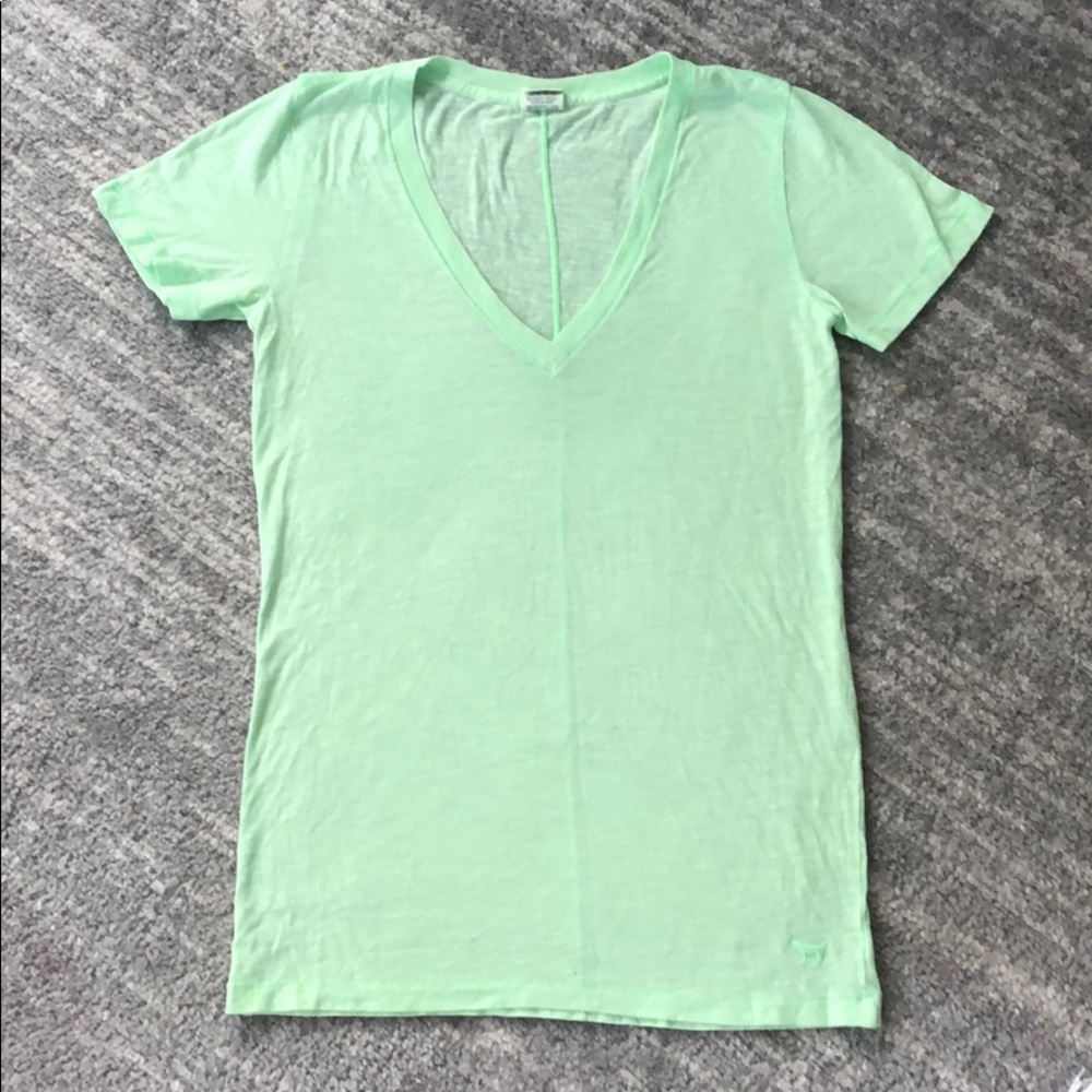 Bright Green V Neck